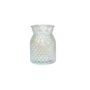 Meadow Flower Vase with  Diamond Embossed Pattern - Irredescent  Finish - H16cm