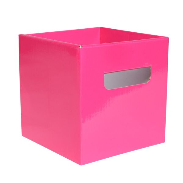 Pearlised Hot Pink Flower Box - (15x15cm) (x10)