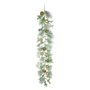 Snowy Mixed Foliage Bauble Garland Gold - 180cm