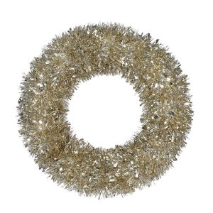 Tinsel Wreath - Champagne - 57cm