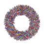 Tinsel Wreath - Multi Coloured - 57cm