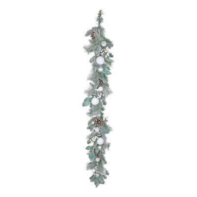 Snowy Cone, Berry and Bauble Garland - 180cm 
