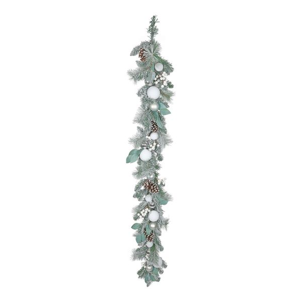 Snowy Cone, Berry and Bauble Garland - 180cm 