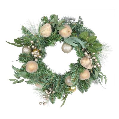 Golden Fruit, Bauble & Berry Wreath - 60cm 