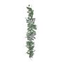 Poinsettia & Bauble Garland - Silver - 180cm 