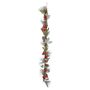 Luxury Rattan Garland Frosted Cones Tartan bows & Red Berries - 180cm