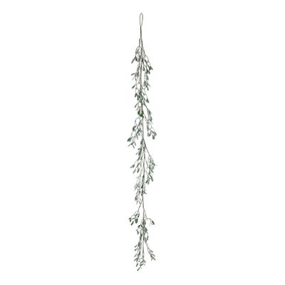 Misletoe Garland Frosted White Berry 