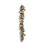 Red Bauble & Cone Pine Rattan Garland - 180cm  