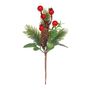 Assorted Berry & Long Pine Cone Pick  - 20cm