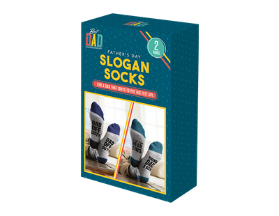 Fathers Day Slogan Socks (2 Pack)