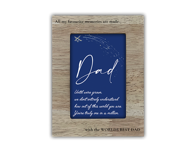 Fathers Day Wooden Frame 6 x 4 Inch