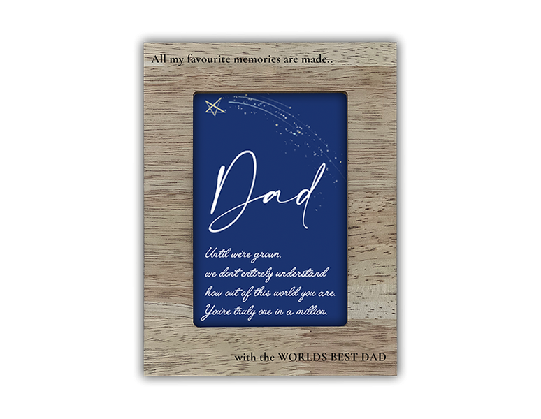 Fathers Day Wooden Frame 6 x 4 Inch