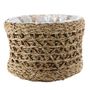 Round Natural Seagrass Basket -W/Liner - Large- H17x D27cm