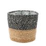 Seagrass Basket w/Liner - Natural & Black - H16 x Dia17.5cm