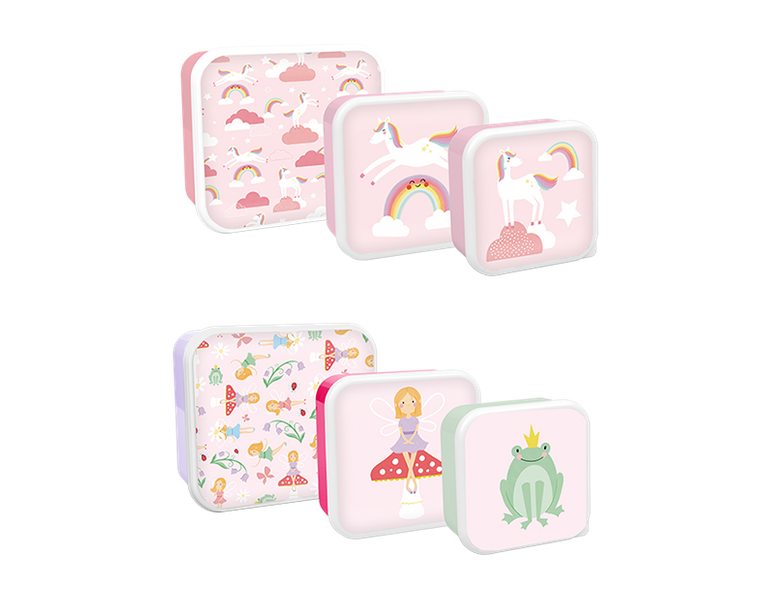 Pack of 3 Girls Printed Food Boxes