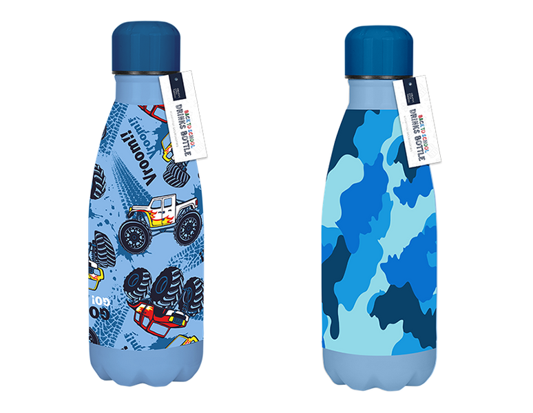 Boys Printed Metal Water Bottle (350ml)