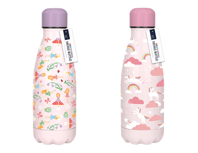 Girls Printed Metal Water Bottle (350ml)