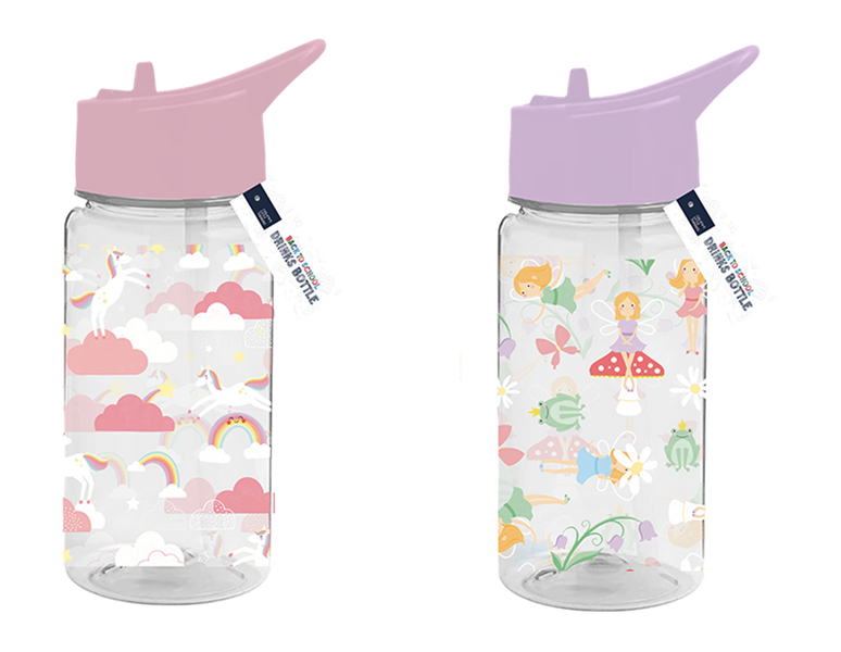 Girls Printed Bottle With Straw (400ml)