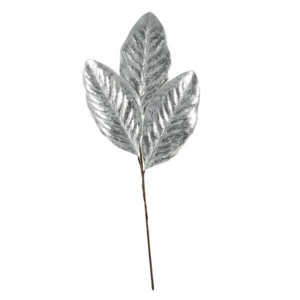 Metallic Leaves - Silver - 50cm