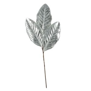 Metallic Leaves - Silver - 50cm