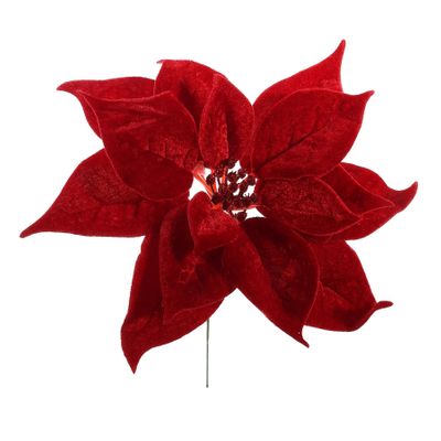 Poinsettia Pick - 23cm 