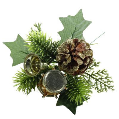 Gold Glitter Pine Cone / Drum & Bell Pick -20cm