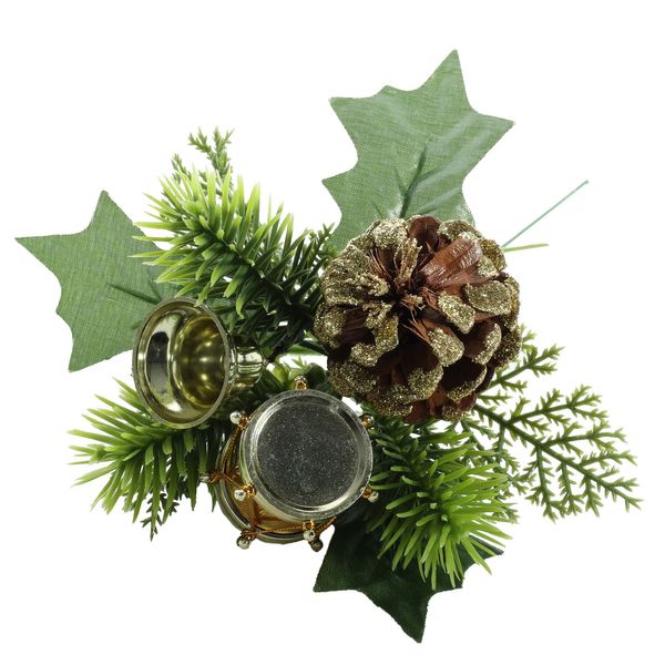 Gold Glitter Pine Cone / Drum & Bell Pick -20cm