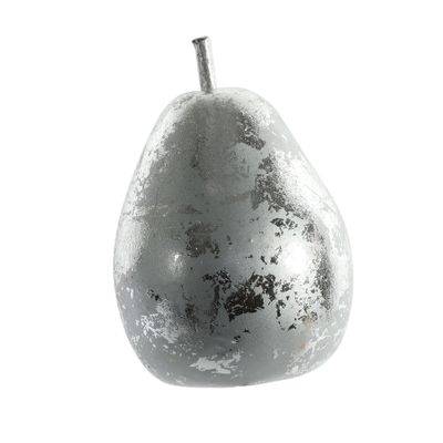 Metallic Pear Hanging Decoration - Silver