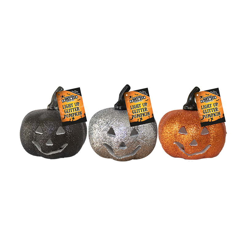 Light Up Glitter Pumpkin (Assorted)