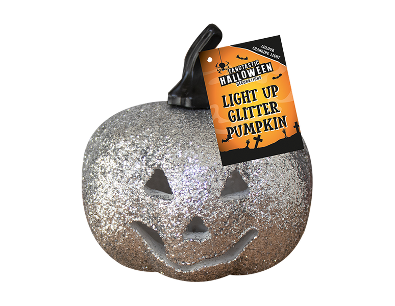 Light Up Glitter Pumpkin (Assorted)