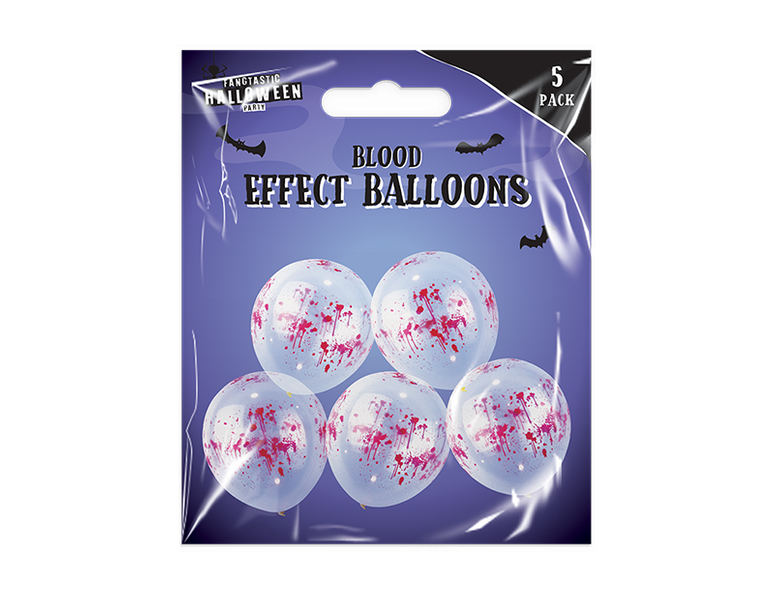 12 Inch Blood Effect Balloons (5 Pack)