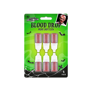 Halloween Blood Drop Mini Bottles (6 Pack)