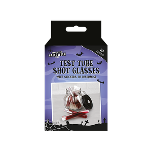  Halloween Test Tube Shot Glasses (10 Pack)