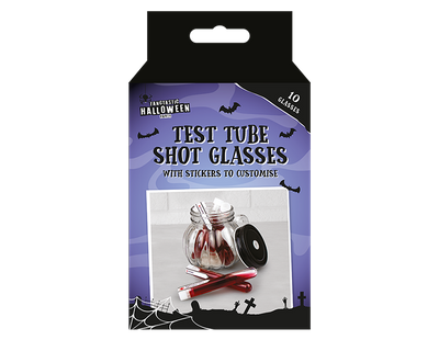  Halloween Test Tube Shot Glasses (10 Pack)