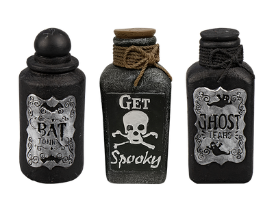 Halloween Cement Potion Bottle Decoration (15cm)