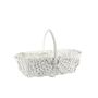 Oval Split Willow Basket with Handle and Liner - White - 31x22xH10cm