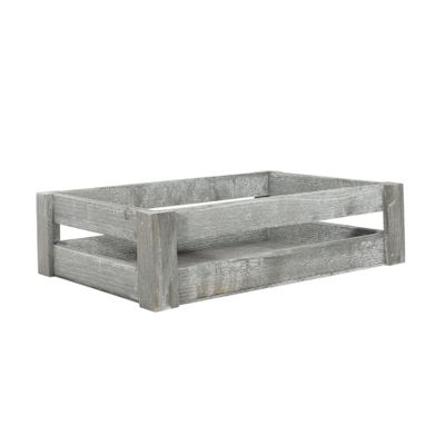 Small Grey Wooden Crate