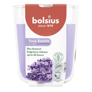 Bolsius - True Scents Fragrance  Large Candle Glass - H9.7 x 8.5cm - Lavender