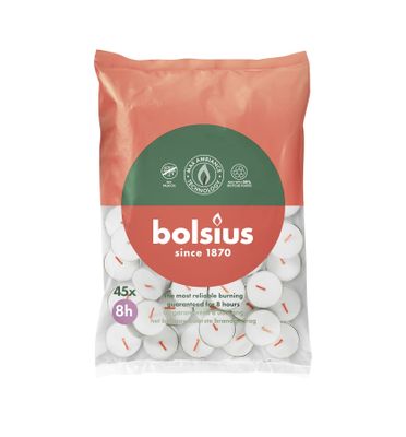 Bolsius Tealight - 8Hr - Bag 45 - White