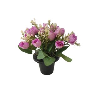 Essential Rose Mix Remembrance Grave Pot - Lilac