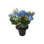Essential Rose Mix Remembrance Grave Pot -Blue