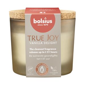 Bolsius True Joy Fragrance Glass -Cork Lid - 66x83 - Vanilla Delight