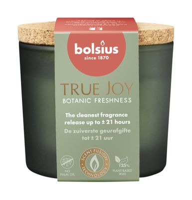 Bolsius True Joy Fragrance Glass -Cork Lid - 66x83 - Botanic Freshness