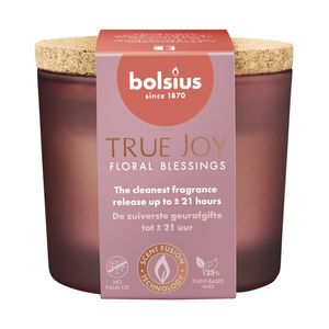Bolsius True Joy Fragrance Glass -Cork Lid - 66x83 - Floral Blessings