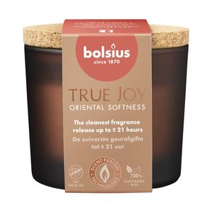 Bolsius True Joy Fragrance Glass -Cork Lid - 66x83 - Oriental Softness