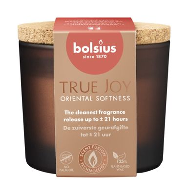Bolsius True Joy Fragrance Glass -Cork Lid - 66x83 - Oriental Softness