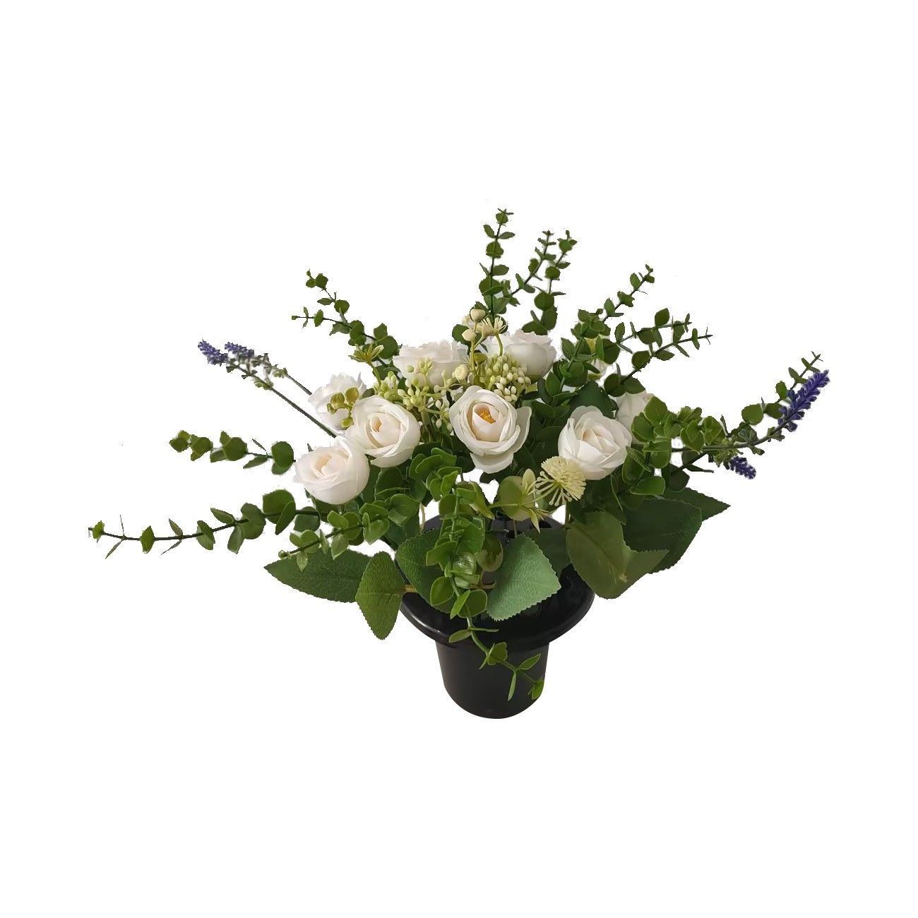 Essential Country Style Remembrance Grave Pot - White