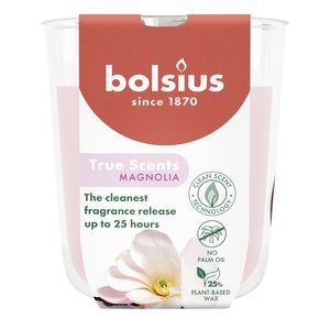 Bolsius - True Scents Fragrance  Small Candle Glass - H8 x 7.3cm - Magnolia