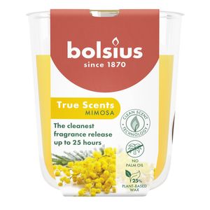 Bolsius - True Scents Fragrance  Small Candle Glass - H8 x 7.3cm - Mimosa