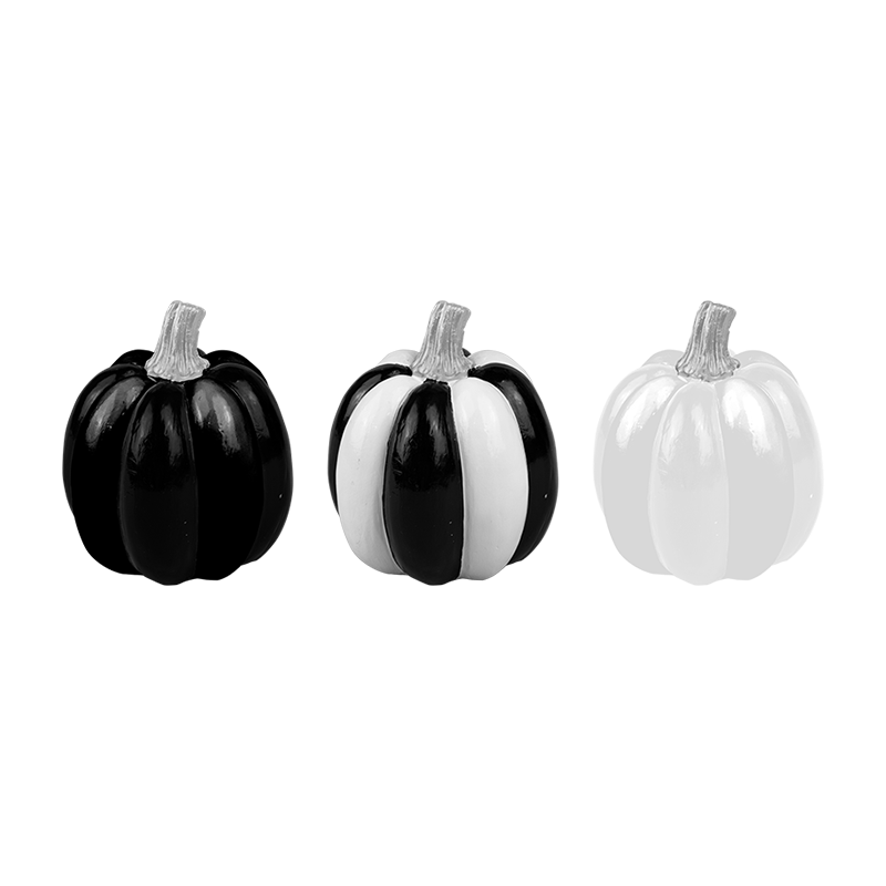 Halloween Monochrome Pumpkin Decoration (9cm)